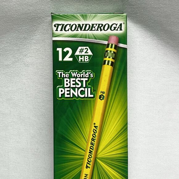 Vintage Dixon Ticonderoga Pencils 13882 No. 2 Soft 12 Count Made in USA NIB - Picture 7 of 9